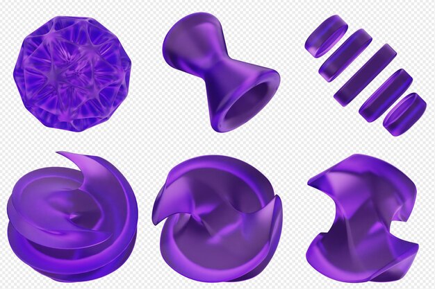 Bundle di set di icone astratte geometriche 3D