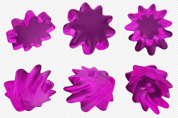 Bundle di set di icone astratte geometriche 3D