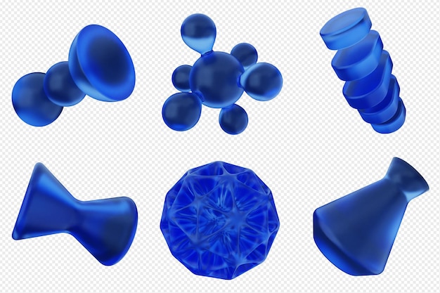 Bundle di set di icone astratte geometriche 3D