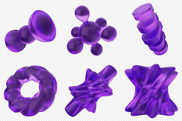 Bundle di set di icone astratte geometriche 3D