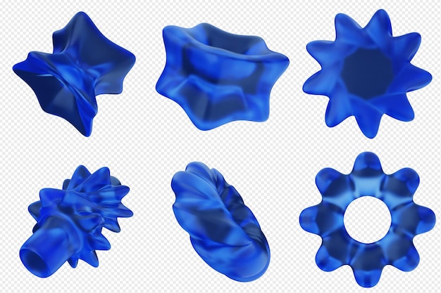 Bundle di set di icone astratte geometriche 3D