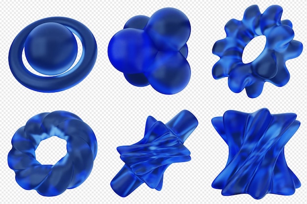 Bundle di set di icone astratte geometriche 3D