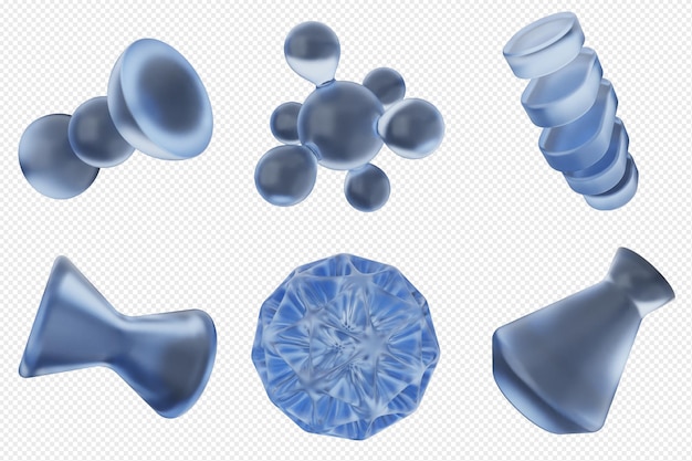 Bundle di set di icone astratte geometriche 3D