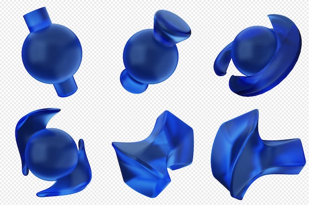 Bundle di set di icone astratte geometriche 3D