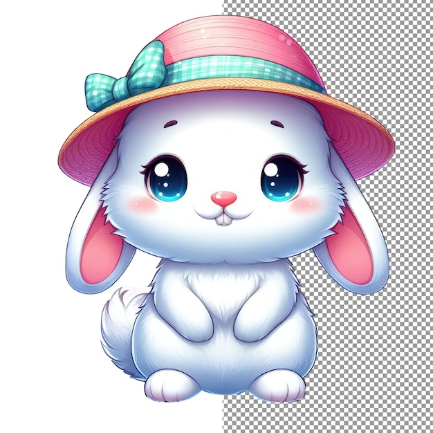 Bunny Bliss Art Vectoriel Adorable D'un Mignon Lapin Sur Fond En Png