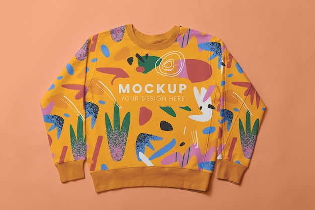 Bunt bedrucktes sweatshirt-design-mock-up