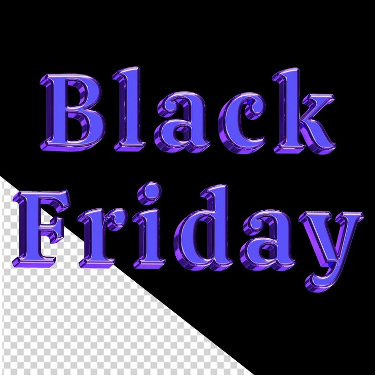 PSD bunte 3d-black-friday-schriftzüge