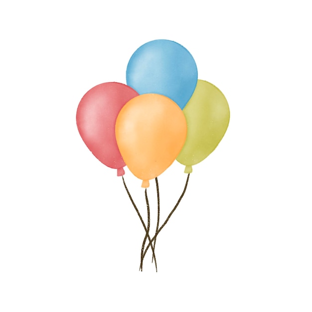 PSD bunte dekorative luftballons