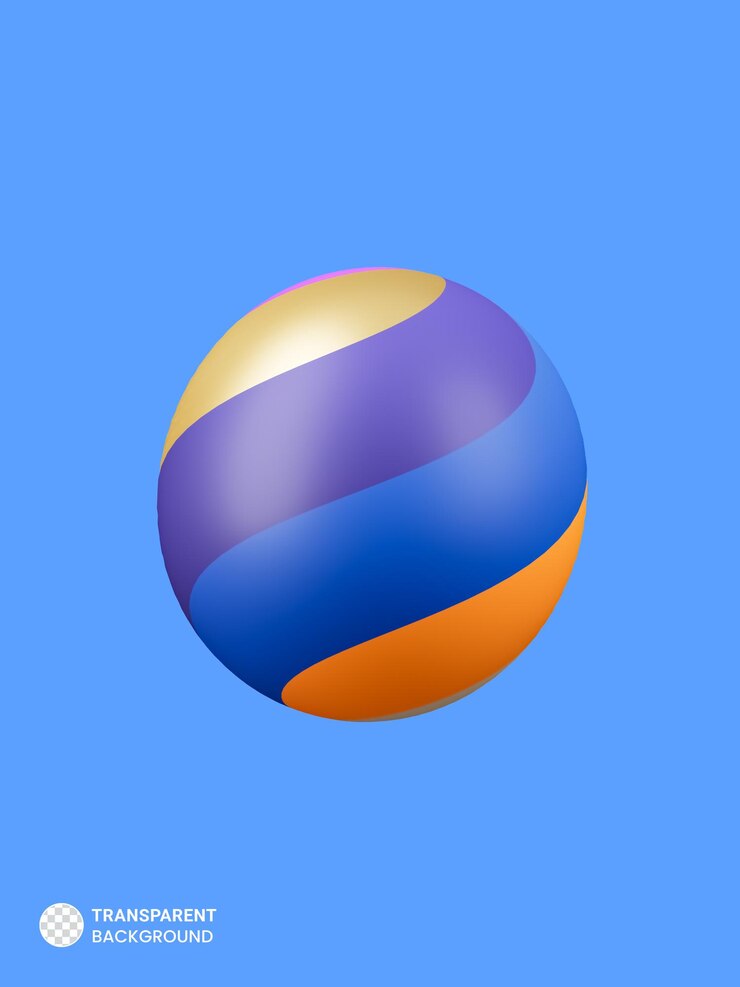 PSD bunter symbolball isolierte 3d-darstellung