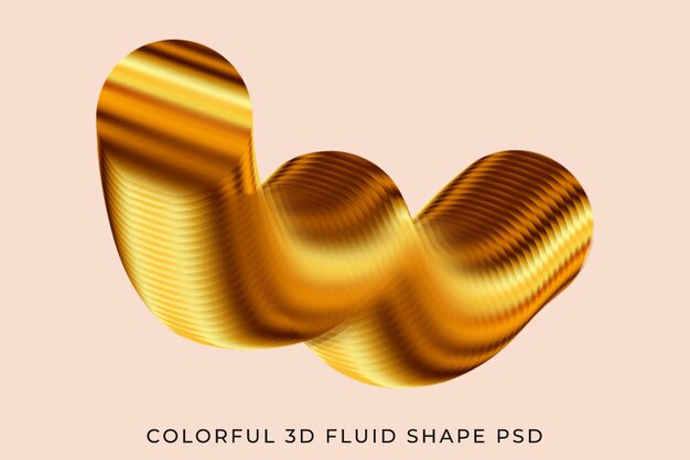 PSD buntes abstraktes 3d-design im psd-format mit flüssigem 3d-design in formfarbe