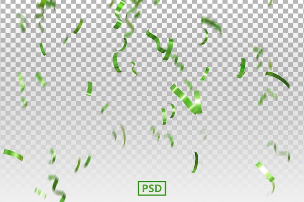 PSD buntes konfetti für feierhintergrund
