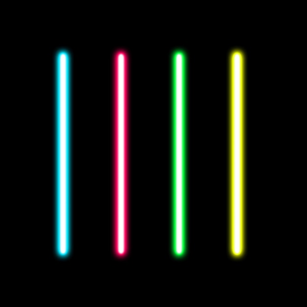 Buntes Neon-Stablicht