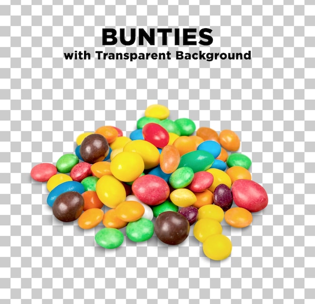 Bunties candy foto psd con fondo transparente