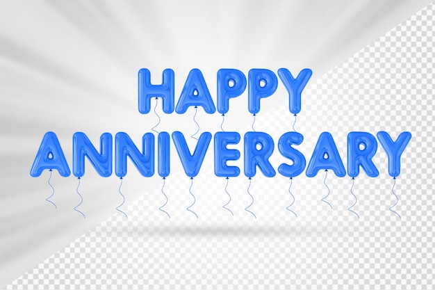 Buon Anniversario Palloncino Blu