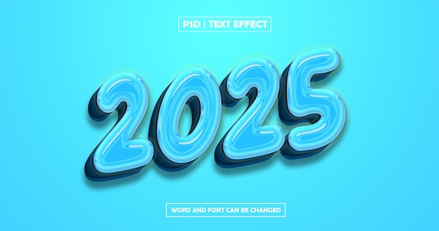 Buon anno 2025 Effetto di testo