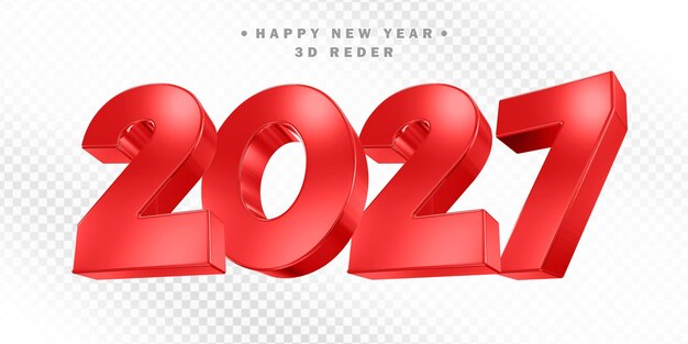 Buon anno 2027 Red 3D Render