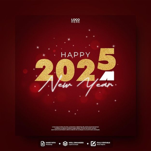 Buon anno, modello di post sui social media