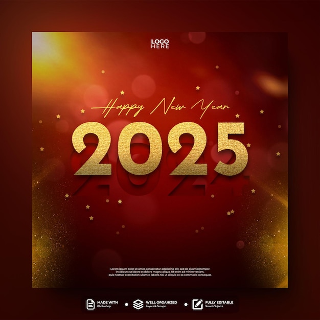 Buon anno, modello di post sui social media