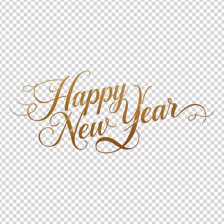 PSD buon anno nuovo png isolato su sfondo trasparente