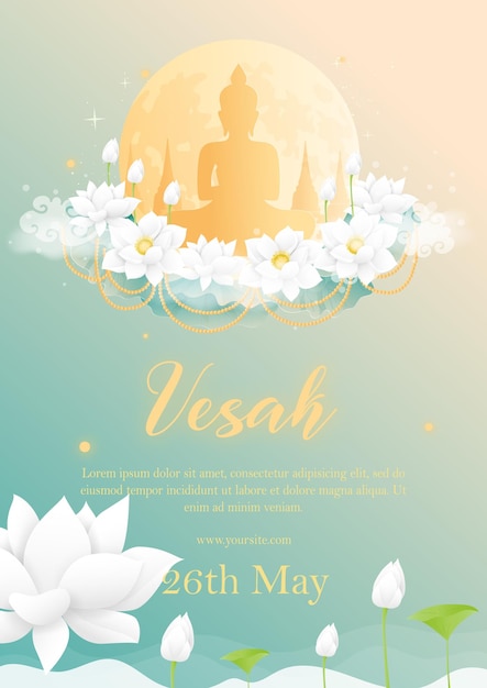 Buon giorno del Buddha del Vesak Day