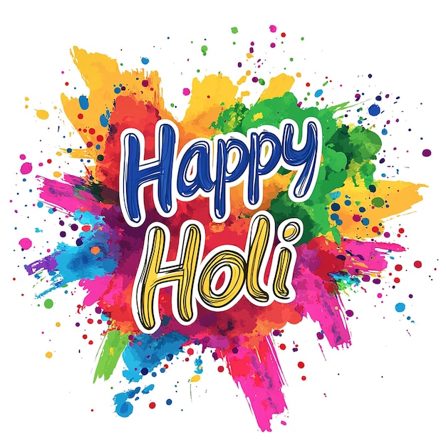 Buon giorno di Holi sfondo trasparente