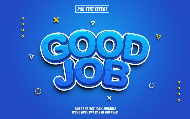 buon lavoro effetto testo font tipografia editabile testo 3d