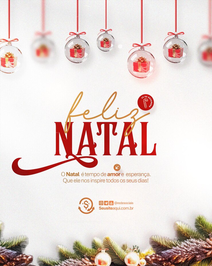 Buon Natale 25 dicembre Social Media Editable PSD