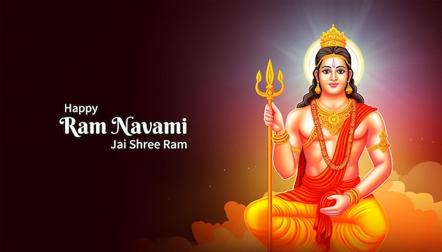 Buon Ram Navami sullo sfondo