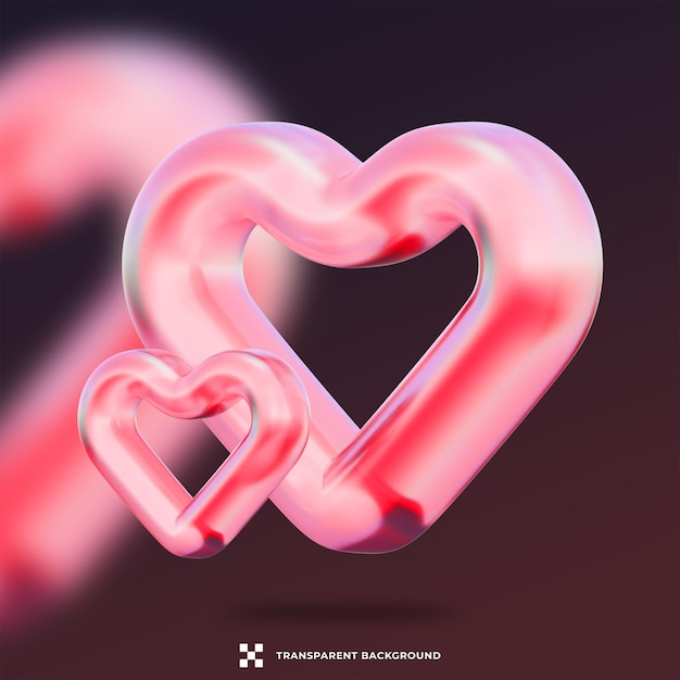 Buon San Valentino con cuori 3D