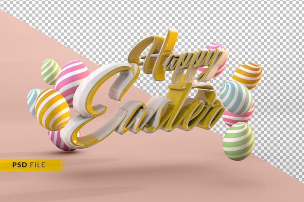 Buona Pasqua Invia un sms a un concetto 3d di buona Pasqua con le uova di Pasqua