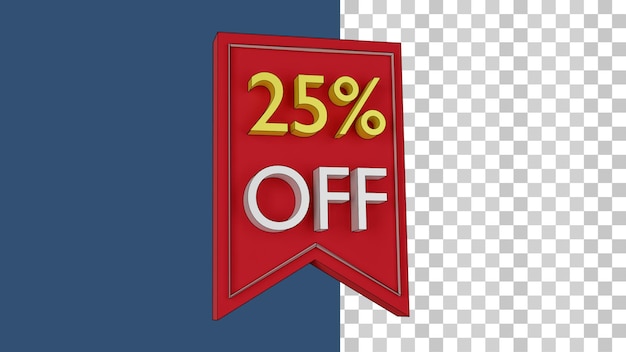 Buono sconto 3d 25 su png e psd