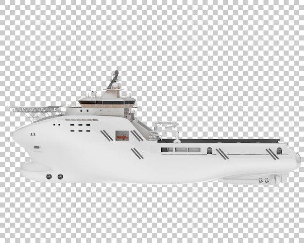 Buque grande aislado sobre fondo transparente ilustración de renderizado 3d