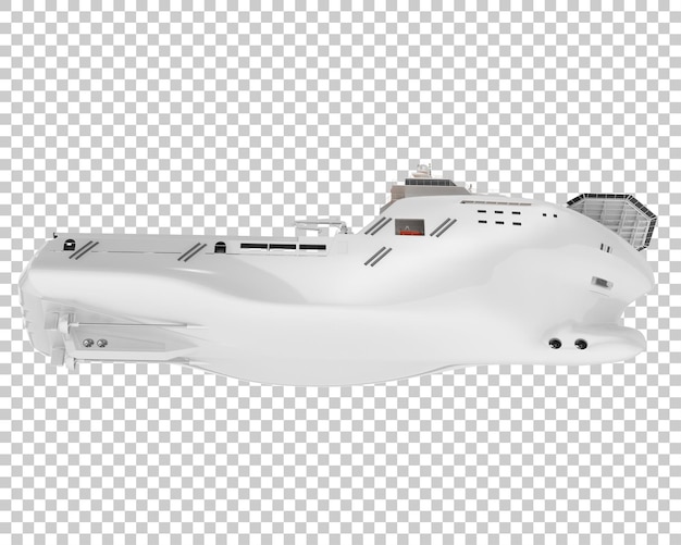 Buque grande aislado sobre fondo transparente Ilustración de renderizado 3d