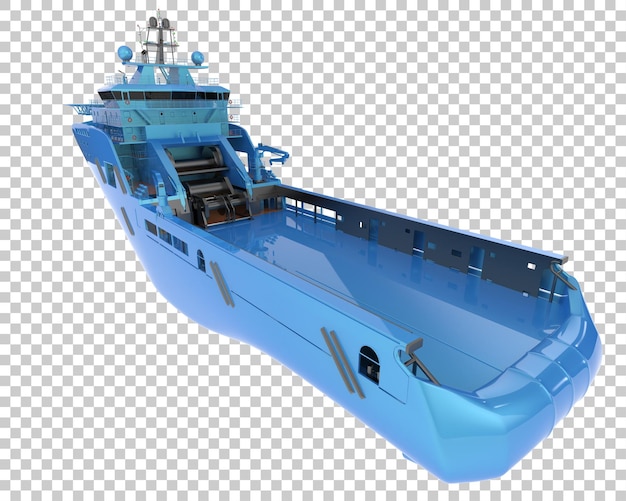 Buque grande aislado sobre fondo transparente Ilustración de renderizado 3d