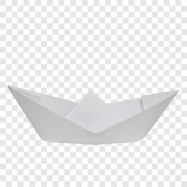 Buque de papel transparente