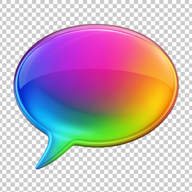 PSD burbuja de comunicación con gradiente