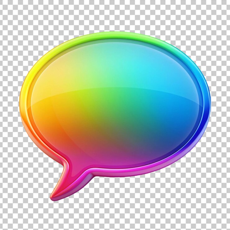 PSD burbuja de comunicación con gradiente