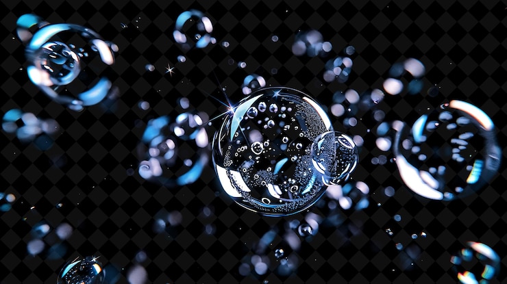 PSD burbuja de cristal brillante orgánico png con superficie facetada y fondos de color neón de moda b y2k