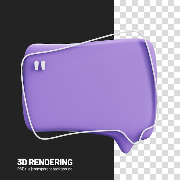 Burbuja de habla 3D o burbuja de texto