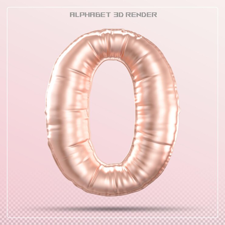 PSD burbuja letra de oro o fuente alfabeto renderizado en 3d