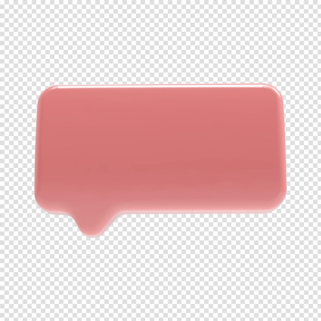 Las burbujas de chat o el icono de burbuja de habla del sitio web ui en fondo rosa ilustración de renderización 3D