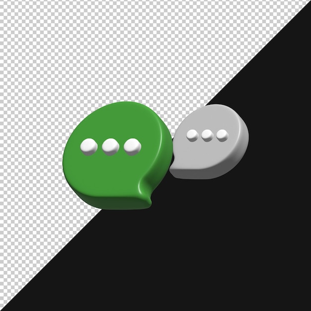 Burbujas de chat renderizadas en 3D para la comunicación en línea