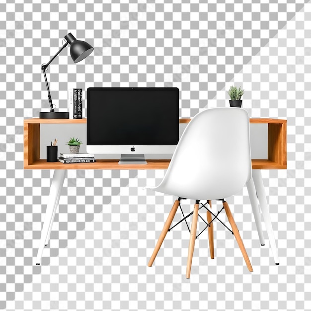 Bureau isolé sur fond transparent