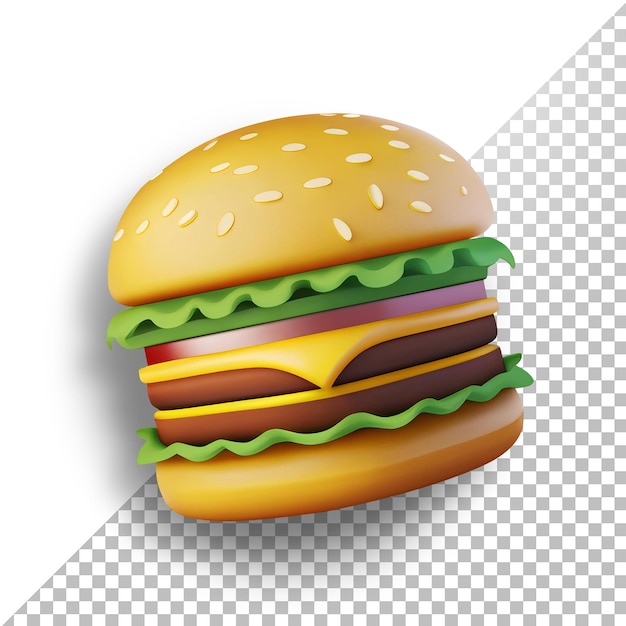 Burger 3d ohne hintergrund
