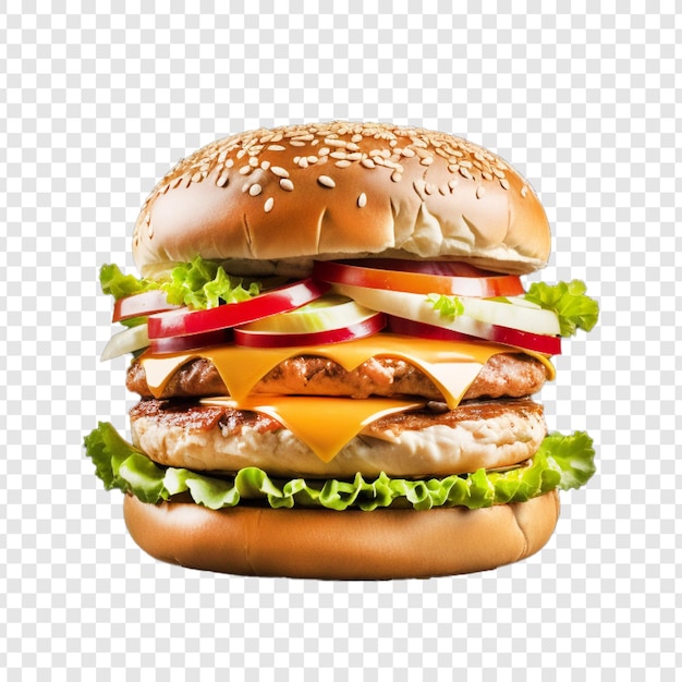 PSD burger alimentaire au format transparent png