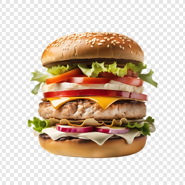 PSD burger alimentaire au format transparent png