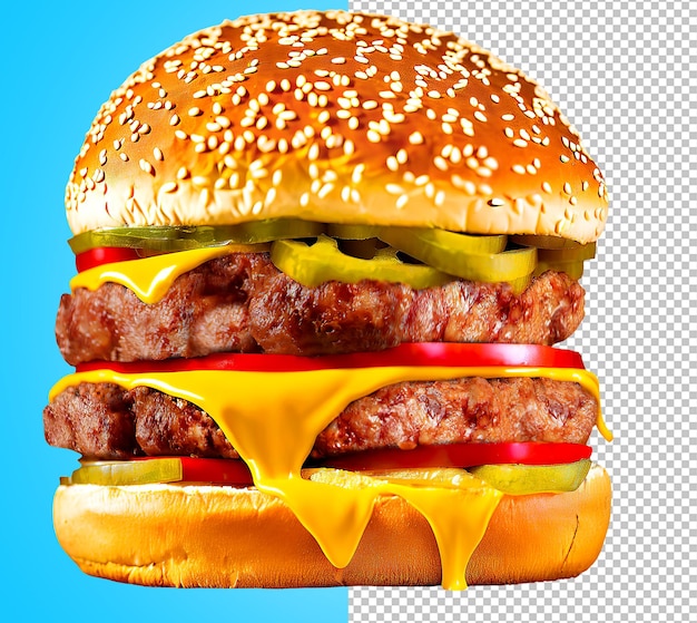 PSD burger au fromage et tomate