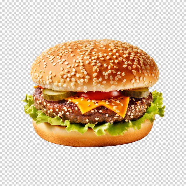 Burger auf weißem Hintergrund