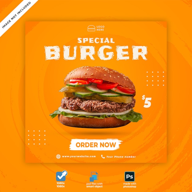 Burger banner vorlage