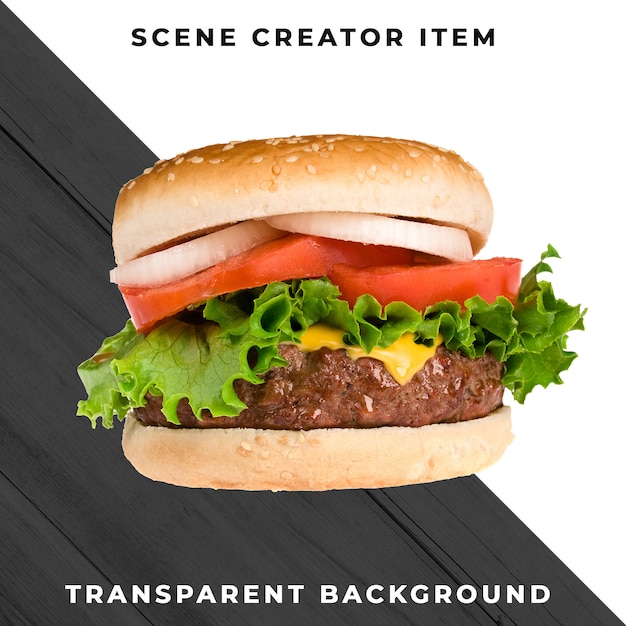 Burger ingrediente PSD trasparente